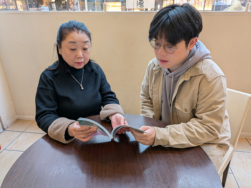 一対一交流風景