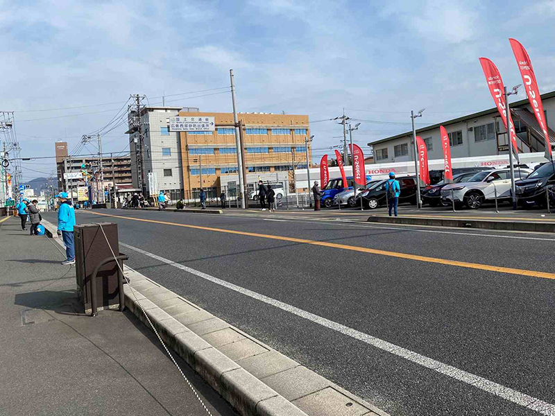 男子駅伝沿道整理